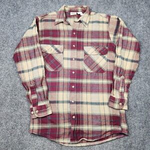Vintage Five Brother Flannel Shirt Mens M Tall Man Heavy Flannel Button‎ Up USA